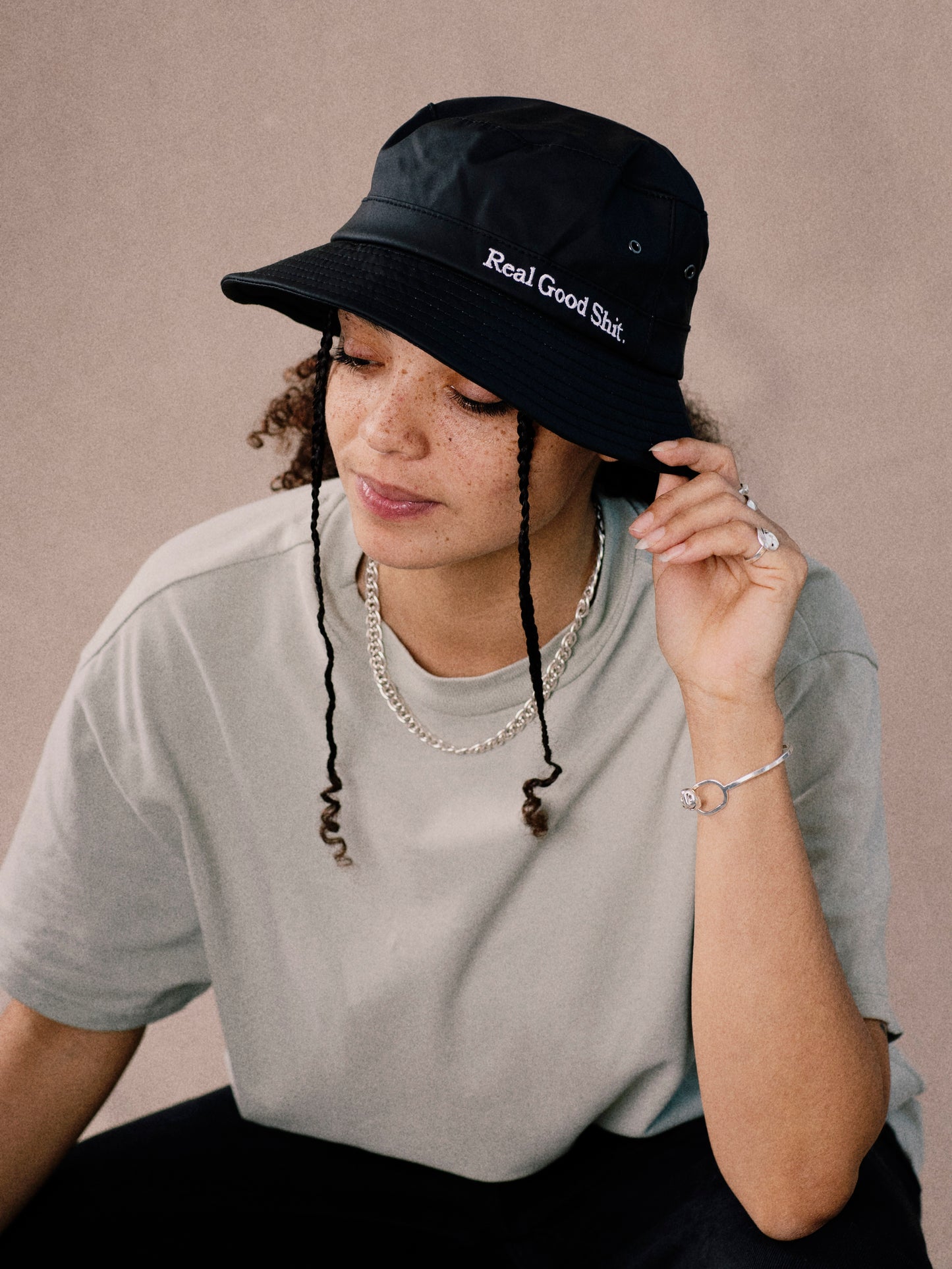 Real Good Shit All-Weather Bucket Hat (Black)