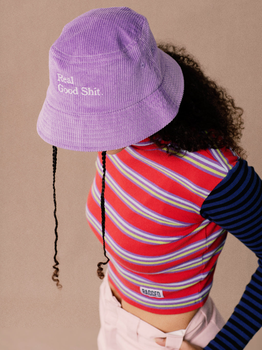Real Good Shit Corduroy Bucket Hat (Lilac)