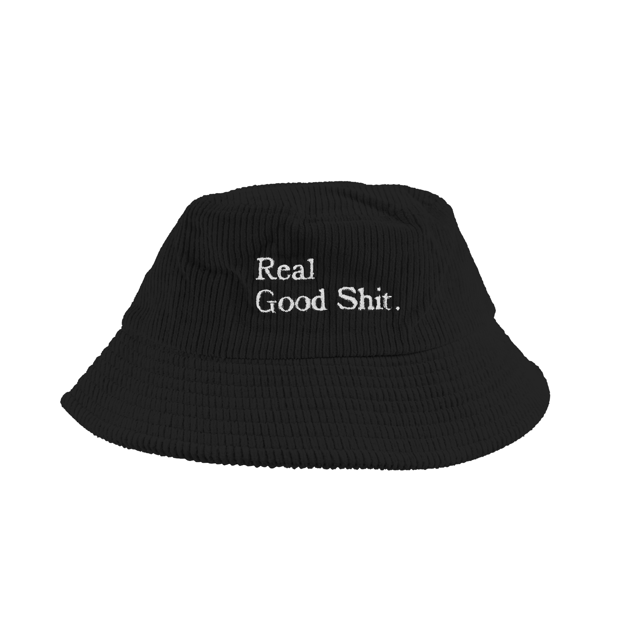 Real Good Shit Corduroy Bucket Hat (Black)