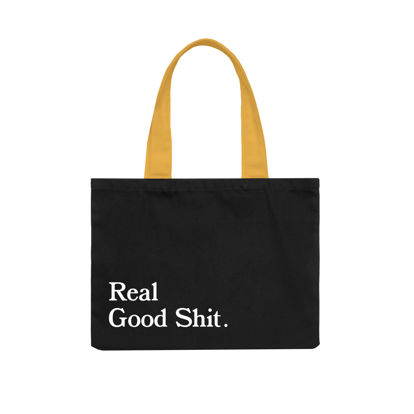 Real Good Shit Canvas Tote Bag (Black)