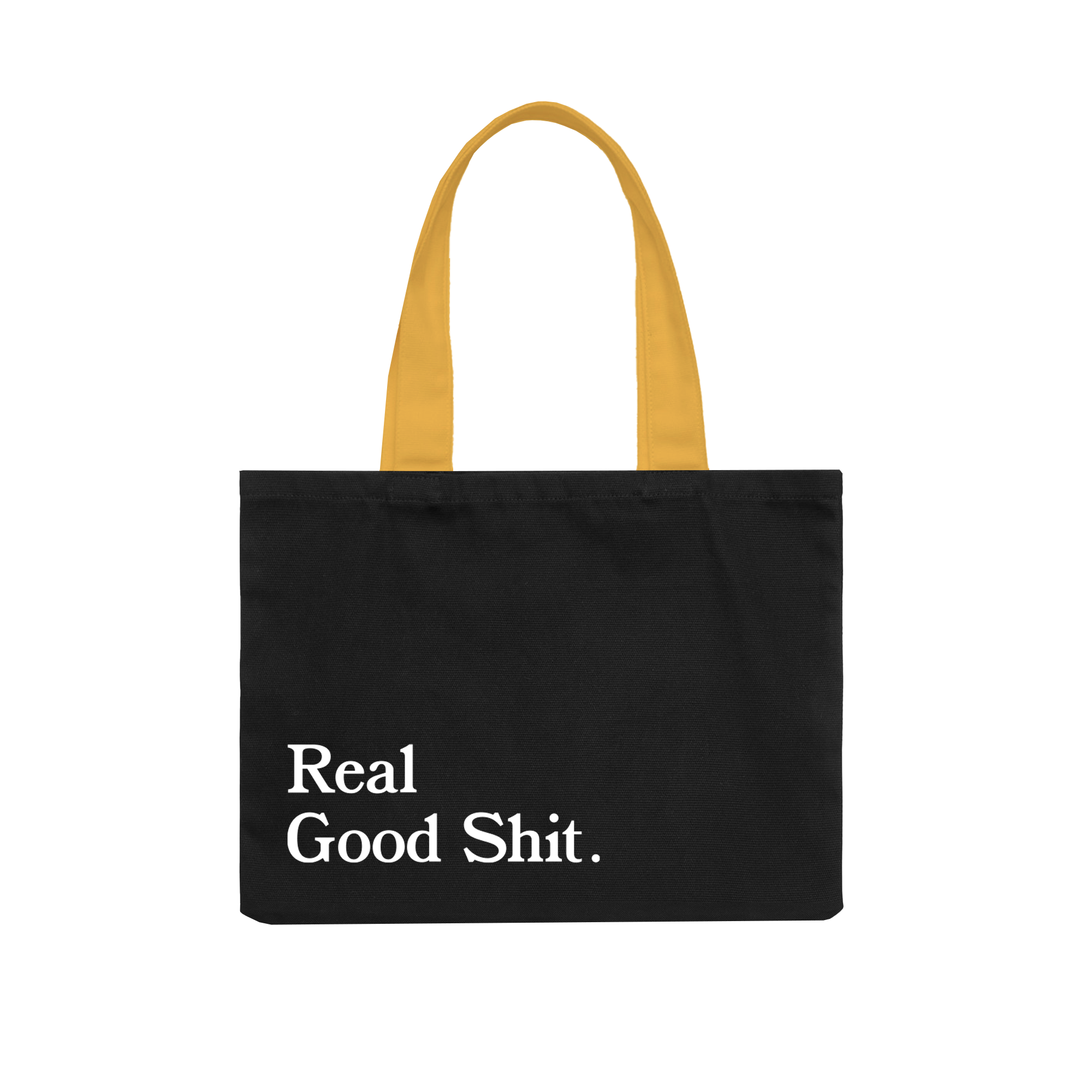 Real Good Shit Canvas Tote Bag (Black)