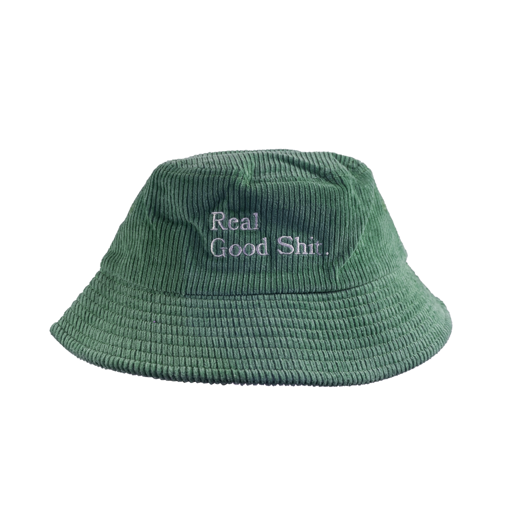 Real Good Shit Corduroy Bucket Hat (Green)