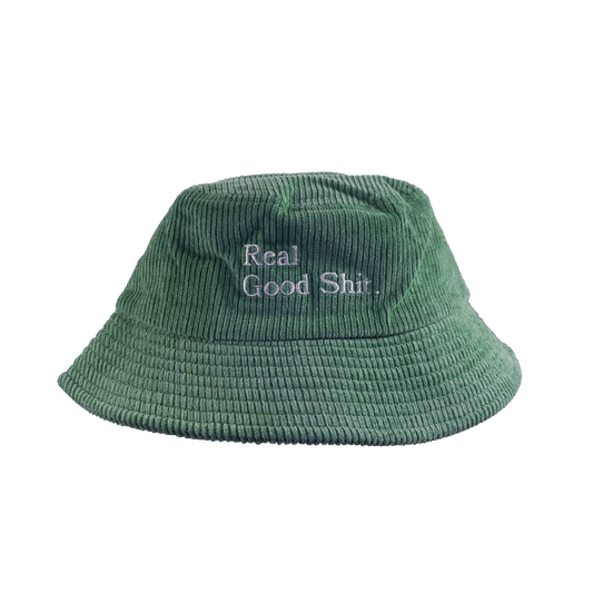 Real Good Shit Corduroy Bucket Hat (Green)