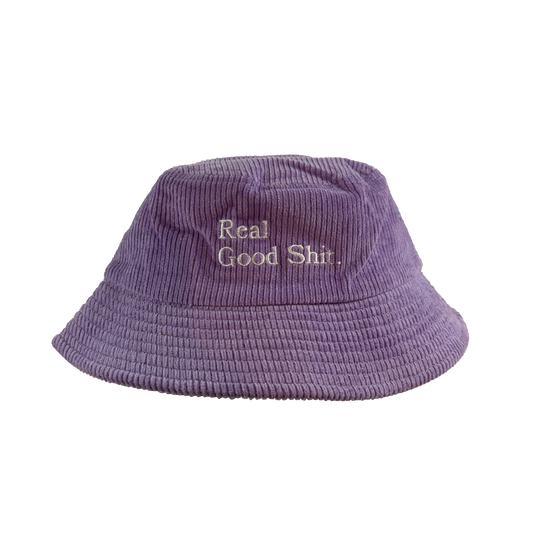 Real Good Shit Corduroy Bucket Hat (Lilac)