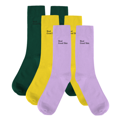 3-Pack Real Good Shit Socks