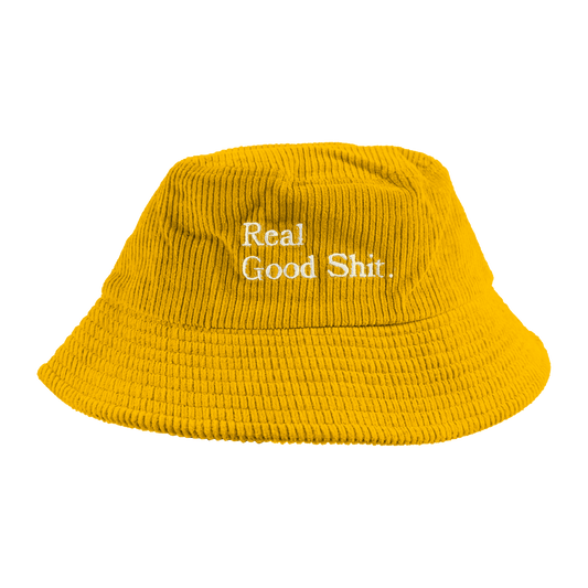 Real Good Shit Corduroy Bucket Hat (Mustard)