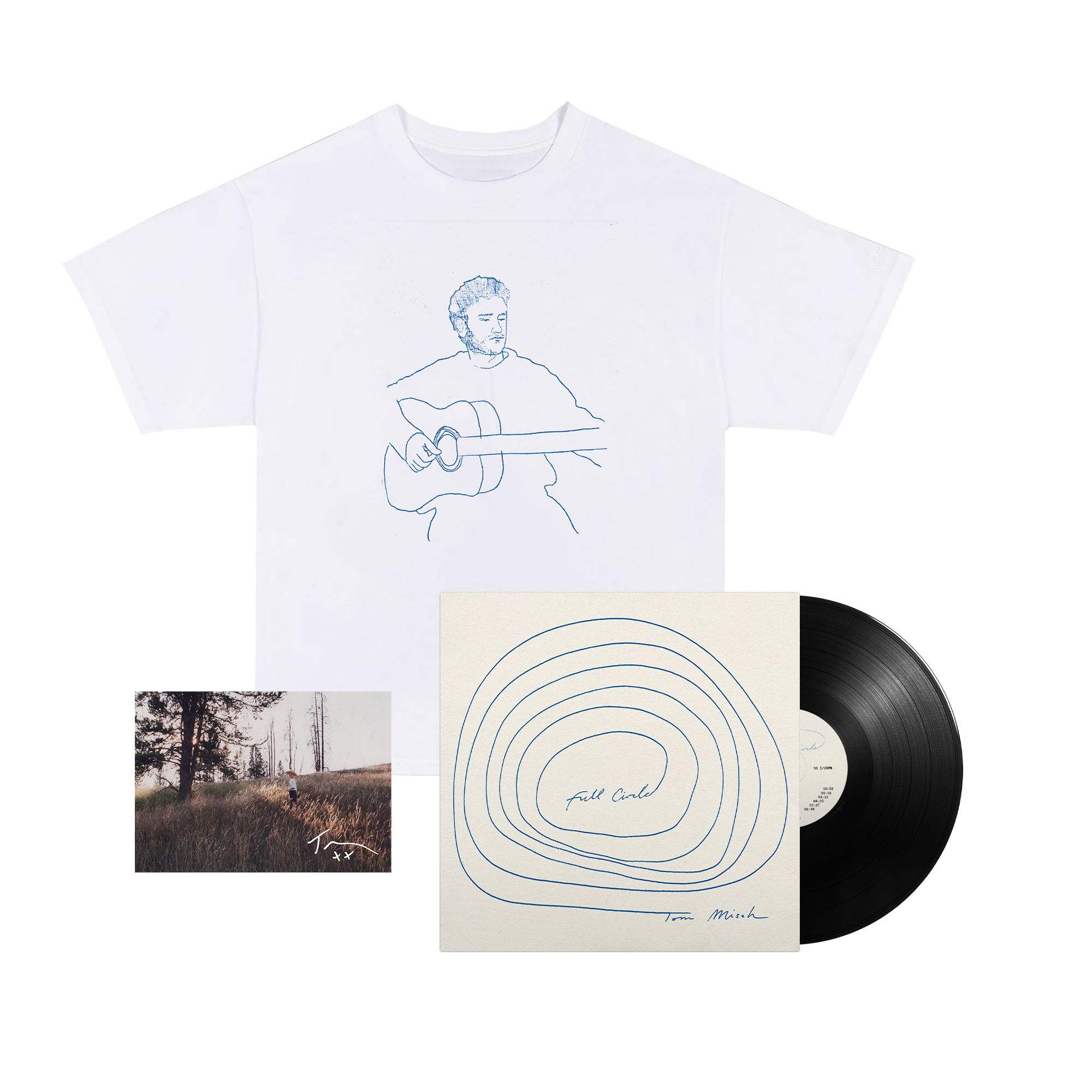 Full Circle | Standard Black Vinyl + Drawing T-shirt + Signed Postcard