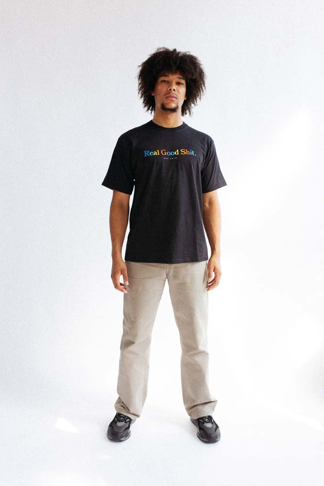 Multicolour Real Good Shit Tee (Black)