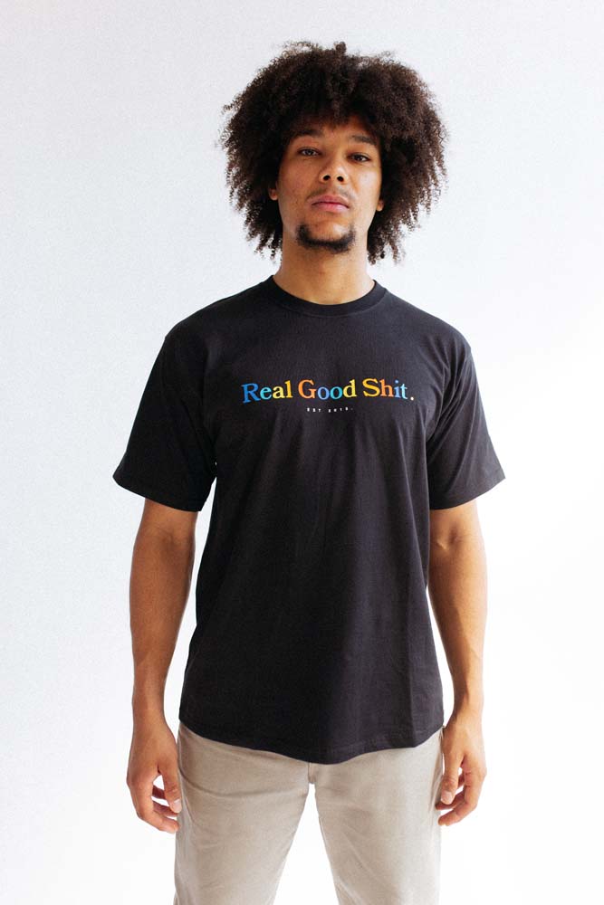 Multicolour Real Good Shit Tee (Black)