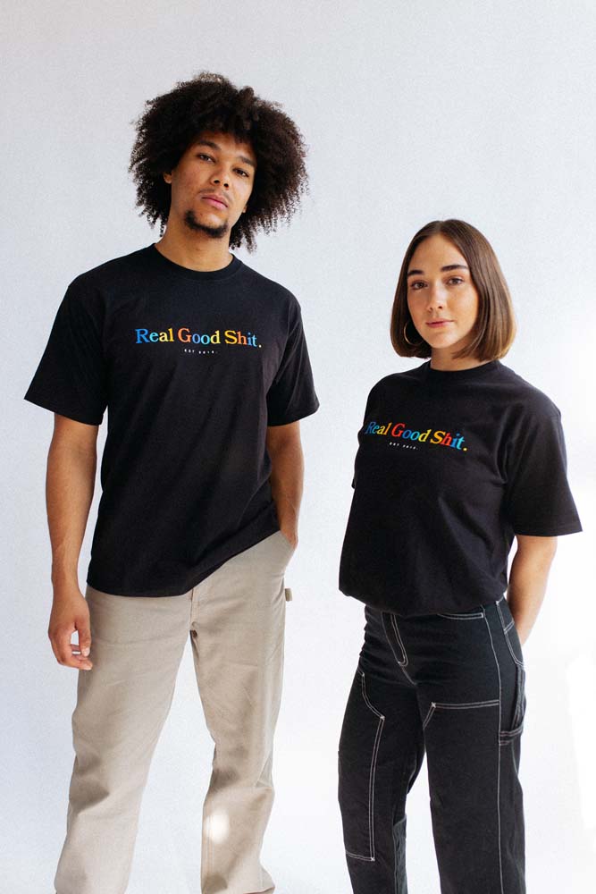 Multicolour Real Good Shit Tee (Black)