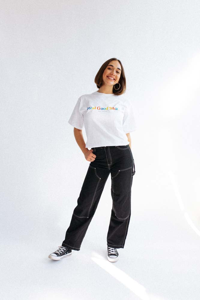 Multicolour Real Good Shit Tee (White)